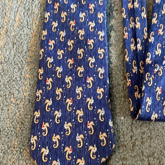 Vintage Hermes Silk Necktie "Seahorse Jockeys" - Picture 2 of 5